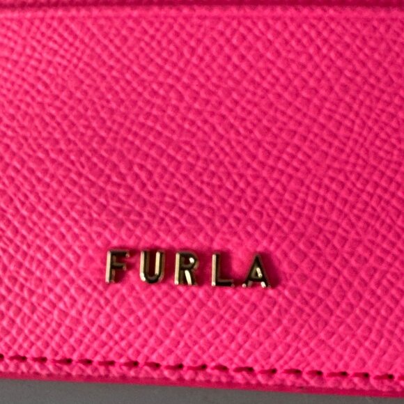 Furla Leather Card Holder in Pink - Picture 2 of 14